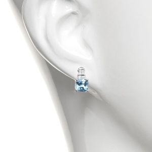 genuine blue topaz earrings